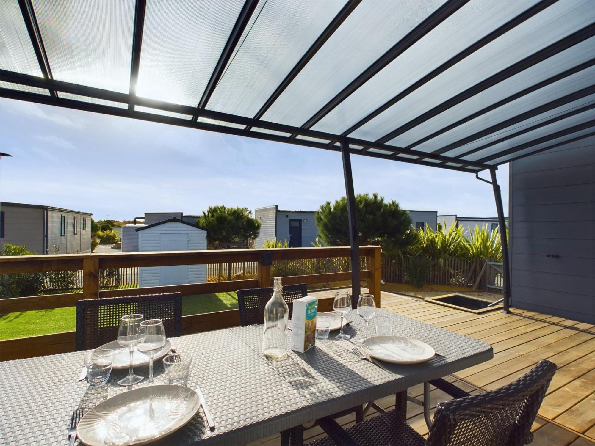 Beau Chalet Pour 4 Pers - Acces Piscine Chauffee Brétignolles-sur-Mer Eksteriør bilde